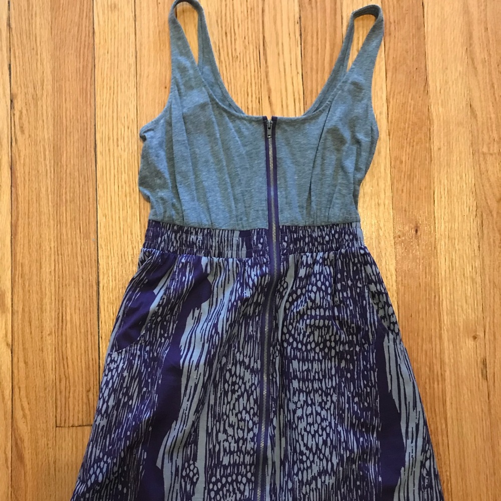 Small gray purple shirt dress zumies pacsun skater boho hippy casual vacation